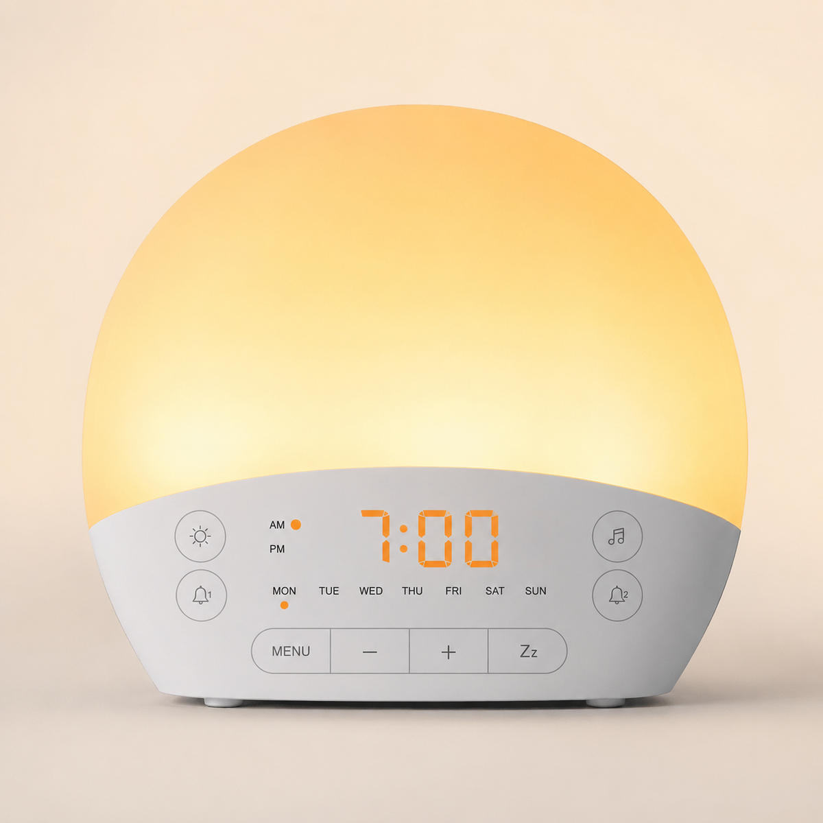 RestOnn Sunrise Alarm Clock 7-Day Programmable Dual Alarm Clock with Sunset White Noise Sound Machine Natural Sounds Amber Nigh Stickyz Creations