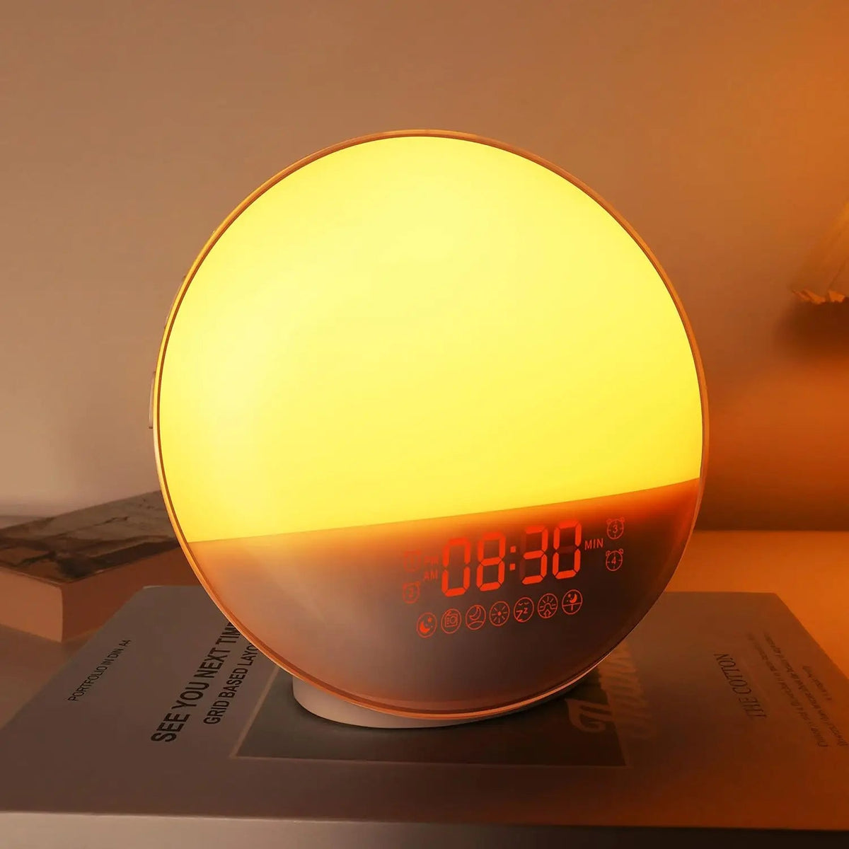 Sunrise Alarm Clock for Heavy Sleepers, Wake Up Light with Sunrise/Sunset Simulation, Dual Alarms & Natural Sounds, Snooze Stickyz Creations