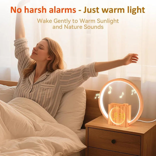 Sunrise Alarm Clock with Sound Machine: White Noise Machine for Heavy Sleepers 12 Light Colors 30 Sleep Sounds 20 Brightness 32 Stickyz Creations
