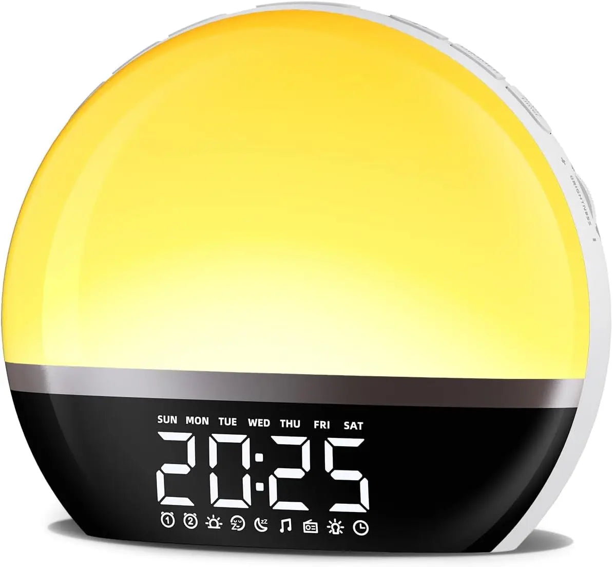 FM Radio Sunrise Alarm Clock Sound Machine Wake-Up Light Sunrise Sunset Simulation Adjustable Volume Brightness Sleep Aid 13 Stickyz Creations